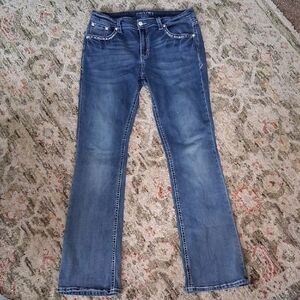 Grace in LA Women's Deep Blue Boot Cut Jeans